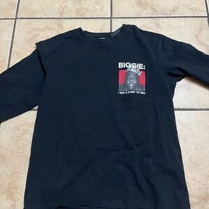 Zara Black Graphic Long Sleeve Shirt